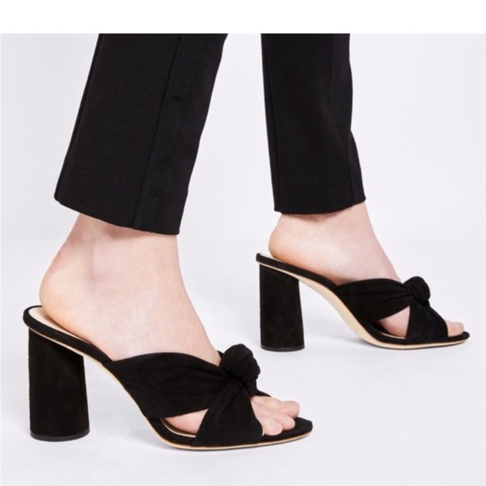 Loeffler Randall Black Knotted Heeled Sandals